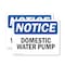 Signmission Domestic Water Pump, 24 in W x Rectangle, Plastic OS-2PACK-NS-P-1824-L-11450 - alternate 1